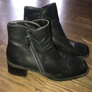 REAL LEATHER!! Black Booties (size 8.5)